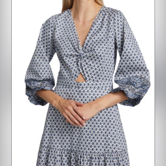 VERONICA BEARD Dinia Geometric Dress Boho cotton size 6 small New! - Picture 9 of 10